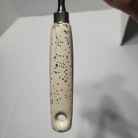 EKCO SERVING SPOON U.S.A. STAINLESS STEEL FAUX WOOD HANDLE VINTAGE - Picture 7 of 7